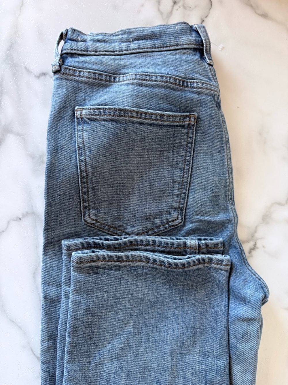 Denim Forum The Arlo High Rise Straight size 28 Medium Wash Denim Button Fly - Picture 7 of 13